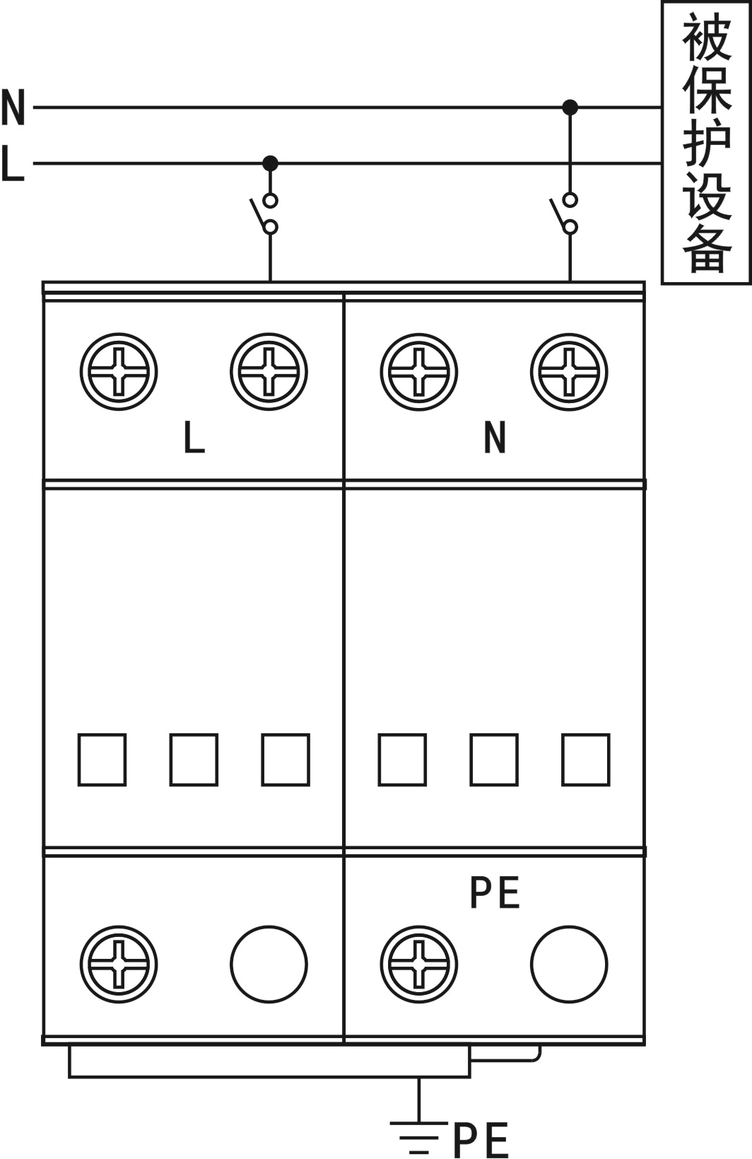 多脈沖電源防雷模塊220V 20KA 40KA